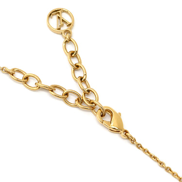 ルイヴィトン LOUIS VUITTON プティ ルイ M00374 ゴールド GP ストラス ブレスレット LVサークル モノグラムフラワー