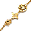 ルイヴィトン LOUIS VUITTON プティ ルイ M00374 ゴールド GP ストラス ブレスレット LVサークル モノグラムフラワー