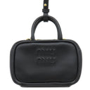 ミュウミュウ MIU MIU マイクロバッグ チャーム 5NR036 ブラック レザー バッグチャーム ゴールド金具 黒 カバンモチーフ