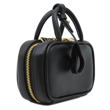 ミュウミュウ MIU MIU マイクロバッグ チャーム 5NR036 ブラック レザー バッグチャーム ゴールド金具 黒 カバンモチーフ