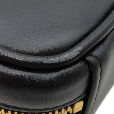 ミュウミュウ MIU MIU マイクロバッグ チャーム 5NR036 ブラック レザー バッグチャーム ゴールド金具 黒 カバンモチーフ