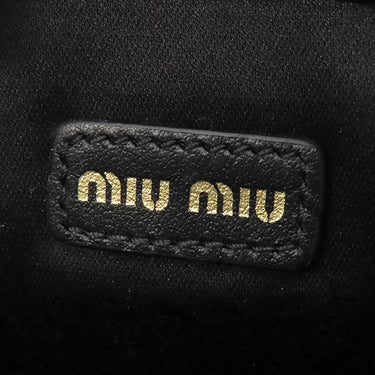ミュウミュウ MIU MIU マイクロバッグ チャーム 5NR036 ブラック レザー バッグチャーム ゴールド金具 黒 カバンモチーフ