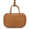 ミュウミュウ MIU MIU マイクロバッグ チャーム 5NR036 コニャック レザー バッグチャーム ゴールド金具 茶 カバンモチーフ