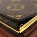 ルイヴィトン LOUIS VUITTON ポルトフォイユ ヴィエノワ M61674 モノグラム モノグラムキャンバス 二つ折り財布 ゴールド金具 がま口 イニシャル刻印有り