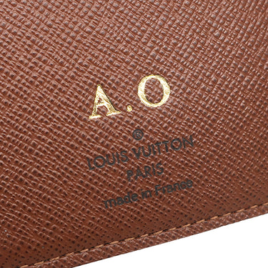 ルイヴィトン LOUIS VUITTON ポルトフォイユ ヴィエノワ M61674 モノグラム モノグラムキャンバス 二つ折り財布 ゴールド金具 がま口 イニシャル刻印有り