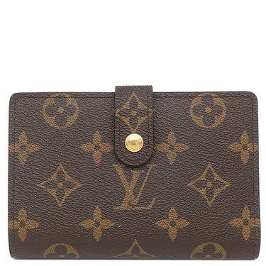 ルイヴィトン LOUIS VUITTON ポルトフォイユ ヴィエノワ M61674 モノグラム モノグラムキャンバス 二つ折り財布 ゴールド金具 がま口 イニシャル入り