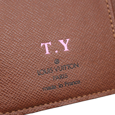 ルイヴィトン LOUIS VUITTON ポルトフォイユ ヴィエノワ M61674 モノグラム モノグラムキャンバス 二つ折り財布 ゴールド金具 がま口 イニシャル入り