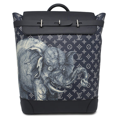 ルイヴィトン LOUIS VUITTON スティーマー バックパック M54126 アンクル レザー モノグラムサバンナキャンバス リュック・デイパック シルバー金具 チャップマンブラザーズ