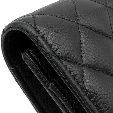 シャネル CHANEL マトラッセ チェーンウォレット ブラック キャビアスキン チェーンウォレット ゴールド金具