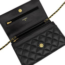 シャネル CHANEL マトラッセ チェーンウォレット ブラック キャビアスキン チェーンウォレット ゴールド金具