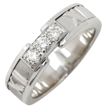 ティファニー Tiffany & Co アトラス 3Pダイヤ ホワイトゴールド K18WG ダイヤモンド リング 指輪 T&Co. 18K 750 WG 10号
