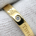ティファニー Tiffany & Co フラットバンド 3Pダイヤ イエローゴールド K18YG リング 指輪 T&Co. 18K 750 YG ロゴ 15号
