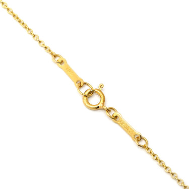 ティファニー Tiffany & Co ダブル ティアドロップ イエローゴールド K18YG ネックレス T＆Co. Au750 18K エルサペレッティ しずく 涙