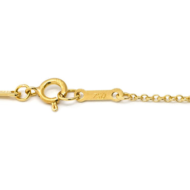 ティファニー Tiffany & Co ダブル ティアドロップ イエローゴールド K18YG ネックレス T＆Co. Au750 18K エルサペレッティ しずく 涙