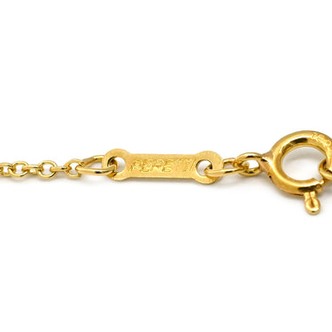 ティファニー Tiffany & Co ダブル ティアドロップ イエローゴールド K18YG ネックレス T＆Co. Au750 18K エルサペレッティ しずく 涙