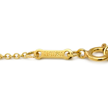 ティファニー Tiffany & Co ダブル ティアドロップ イエローゴールド K18YG ネックレス T＆Co. Au750 18K エルサペレッティ しずく 涙