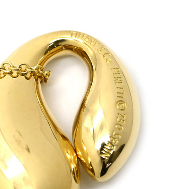 ティファニー Tiffany & Co ダブル ティアドロップ イエローゴールド K18YG ネックレス T＆Co. Au750 18K エルサペレッティ しずく 涙