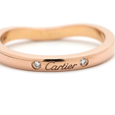 カルティエ Cartier バレリーナ カーブ ダイヤ B4098600 ピンクゴールド K18PG ダイヤモンド #49(JP9) リング 指輪 3Pダイヤ 18K 750PG 8.5号