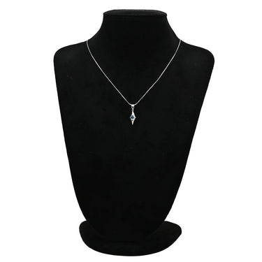 ノンブランド NON BRAND アクアマリン 0.46ct ブルー×ホワイトゴールド K18WG アクアマリン ペンダントトップ Au750 18K 18金 WG 幾何学デザイン ひし形