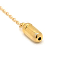 ミキモト MIKIMOTO あこやパール ピンブローチ リボンモチーフ パールホワイト×イエローゴールド K18YG パール GP(留め具) ブローチ 3P 真珠 チェーン ハットピン