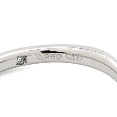 ヴァンドーム青山 VENDOME AOYAMA ダイヤ 0.269ct プラチナシルバー Pt950 ダイヤモンド リング 指輪 立爪 一文字 カーブリング 10号