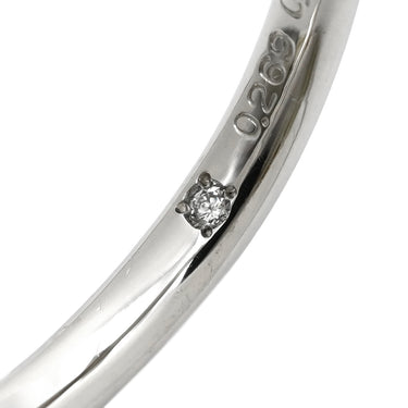 ヴァンドーム青山 VENDOME AOYAMA ダイヤ 0.269ct プラチナシルバー Pt950 ダイヤモンド リング 指輪 立爪 一文字 カーブリング 10号