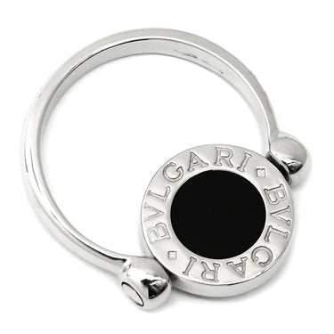 ブルガリ BVLGARI ブルガリブルガリ フリップ AN850723 ホワイトゴールド K18WG ダイヤモンド オニキス リング 指輪 Au750 18K ダイヤ オニキス 4号