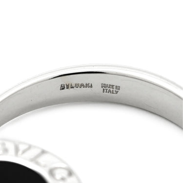 ブルガリ BVLGARI ブルガリブルガリ フリップ AN850723 ホワイトゴールド K18WG ダイヤモンド オニキス リング 指輪 Au750 18K ダイヤ オニキス 4号