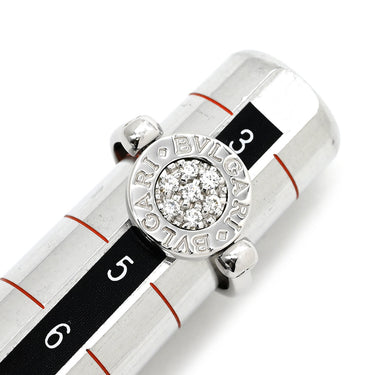 ブルガリ BVLGARI ブルガリブルガリ フリップ AN850723 ホワイトゴールド K18WG ダイヤモンド オニキス リング 指輪 Au750 18K ダイヤ オニキス 4号