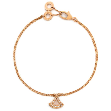 ブルガリ BVLGARI ディーヴァ ドリーム ダイヤモンド BR858254 ピンクゴールド K18PG ダイヤモンド #ML ブレスレット Wチェーン Au750 18K 36Pダイヤ