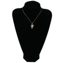 ミキモト MIKIMOTO リーフモチーフ 3Pダイヤ イエローゴールド×シルバー K18YG シルバー925 ダイヤモンド ネックレス MIKIMOTO 18K 18金 Au750 AG925