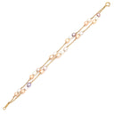 タサキ TASAKI 淡水 バロックパール マルチカラー×イエローゴールド K18YG パール ブレスレット TASAKI 18K 750YG 真珠 白 ピンク 紫 ゴールド