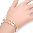 タサキ TASAKI 淡水 バロックパール マルチカラー×イエローゴールド K18YG パール ブレスレット TASAKI 18K 750YG 真珠 白 ピンク 紫 ゴールド