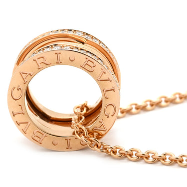 ブルガリ BVLGARI ビーゼロワン レジェンド ダイヤネックレス ピンクゴールド K18PG ダイヤモンド ネックレス B-zero1 ペンダント 18K 750PG