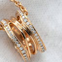 ブルガリ BVLGARI ビーゼロワン レジェンド ダイヤネックレス ピンクゴールド K18PG ダイヤモンド ネックレス B-zero1 ペンダント 18K 750PG
