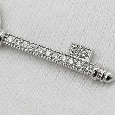 ティファニー Tiffany & Co ビクトリア ラウンドキー ダイヤ ペンダント プラチナシルバー Pt950 ダイヤモンド K18WG (チェーン) ネックレス プラチナ 950 750WG 鍵モチーフ