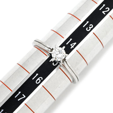 セイコー SEIKO ソリティア ダイヤモンド プラチナシルバー Pt900 ダイヤモンド リング 指輪 プラチナ Pt900 6本立爪 ツバメ刻印 エンゲージ ブライダル 15号