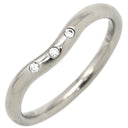 ティファニー Tiffany & Co カーブドバンド ダイヤ ホワイトゴールド K18WG ダイヤモンド リング 指輪 T＆Co. 三粒 3P エルサペレッティ 9号
