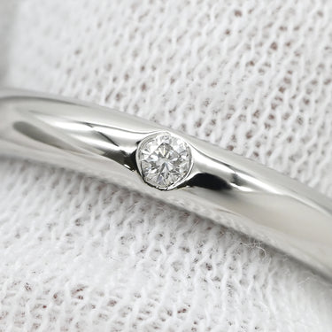 ティファニー Tiffany & Co バンドリング ダイヤ プラチナシルバー Pt950 ダイヤモンド リング 指輪 T＆Co. プラチナ 1P 一粒 エルサペレッティ 6.5号
