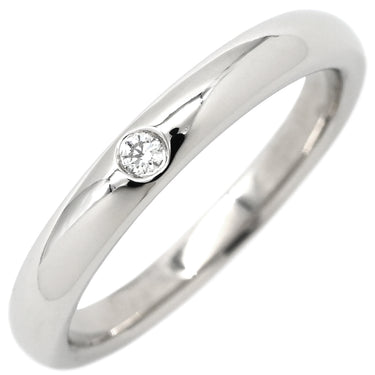 ティファニー Tiffany & Co バンドリング ダイヤ プラチナシルバー Pt950 ダイヤモンド リング 指輪 T＆Co. 一粒 1P エルサペレッティ 8号