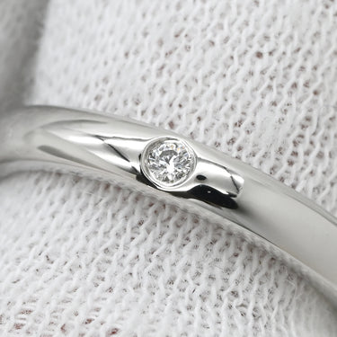 ティファニー Tiffany & Co バンドリング ダイヤ プラチナシルバー Pt950 ダイヤモンド リング 指輪 T＆Co. 一粒 1P エルサペレッティ 8号