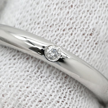 ティファニー Tiffany & Co スタッキング バンド ダイヤ プラチナシルバー Pt950 ダイヤモンド リング 指輪 T＆Co. 一粒 1P エルサペレッティ 11号