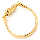 ティファニー Tiffany & Co クローズドハート イエローゴールド K18YG ダイヤモンド リング 指輪 T＆Co. 18K 750 YG エルサ ペレッティ 3石 3粒 ダイヤモンド 10.5号