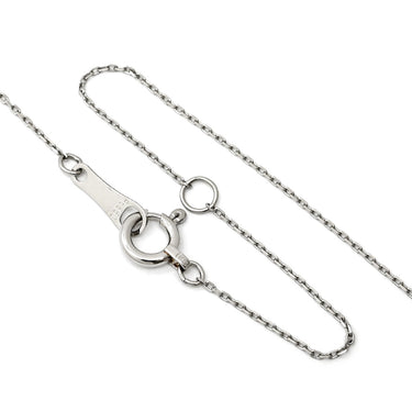 ノンブランド NON BRAND ダイヤモンド プラチナシルバー Pt900 ダイヤモンド Pt850(チェーン) ネックレス Pt900 プラチナ バゲットカット ラウンドカット 縦型 バーデザイン