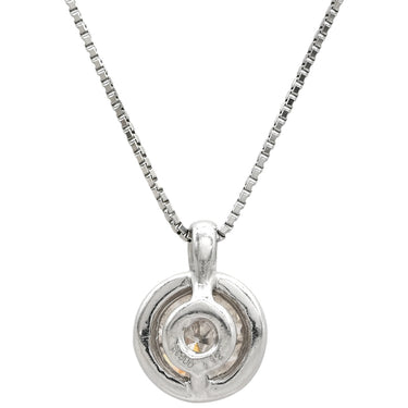 ノンブランド NON BRAND ソリティア ダイヤモンド 1.12ct プラチナシルバー Pt900 ダイヤモンド Pt850(チェーン) ネックレス プラチナ Pt900 大粒 1P 1石 1粒 ラウンド ベゼルセッティング