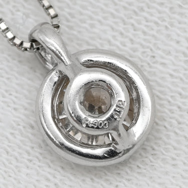 ノンブランド NON BRAND ソリティア ダイヤモンド 1.12ct プラチナシルバー Pt900 ダイヤモンド Pt850(チェーン) ネックレス プラチナ Pt900 大粒 1P 1石 1粒 ラウンド ベゼルセッティング