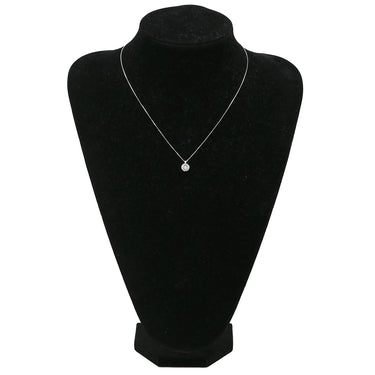 ノンブランド NON BRAND ソリティア ダイヤモンド 1.12ct プラチナシルバー Pt900 ダイヤモンド Pt850(チェーン) ネックレス プラチナ Pt900 大粒 1P 1石 1粒 ラウンド ベゼルセッティング