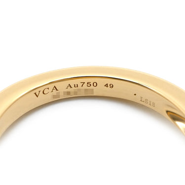 ヴァンクリーフアーペル Van Cleef & Arpels ラッキー アルハンブラ パピヨン パールホワイト×イエローゴールド K18YG マザーオブパール #49(JP9) リング 指輪 18K 18金 蝶 パール 8.5号