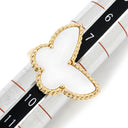 ヴァンクリーフアーペル Van Cleef & Arpels ラッキー アルハンブラ パピヨン パールホワイト×イエローゴールド K18YG マザーオブパール #49(JP9) リング 指輪 18K 18金 蝶 パール 8.5号