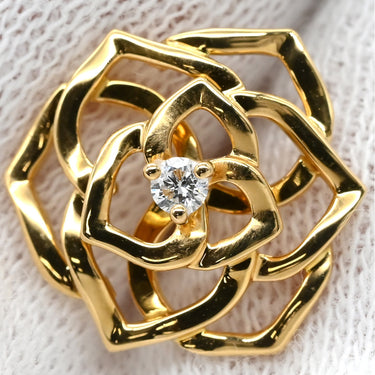ピアジェ PIAGET ピアジェローズ アシンメトリー ダイヤ クリップチェーン付 PGG38U0077 ピンクゴールド K18PG ダイヤモンド ピアス 750 18K PG